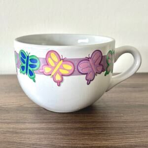 Butterfly Soup Noodle Bowl - Stoneware - Hand-Painted